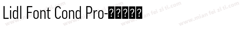 Lidl Font Cond Pro字体转换